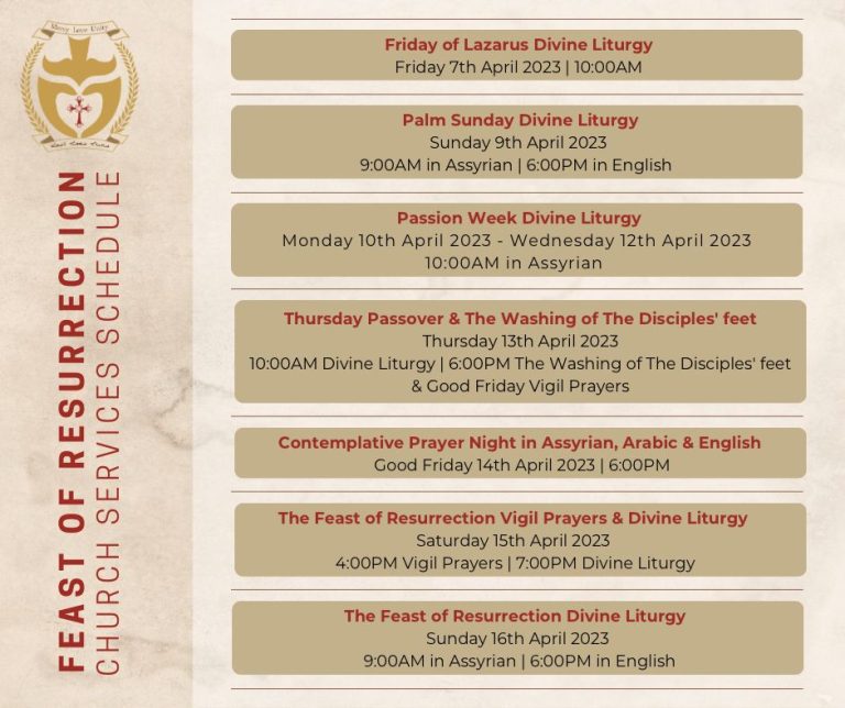Read more about the article April Divine Liturgy Services – Feast of Resurrection