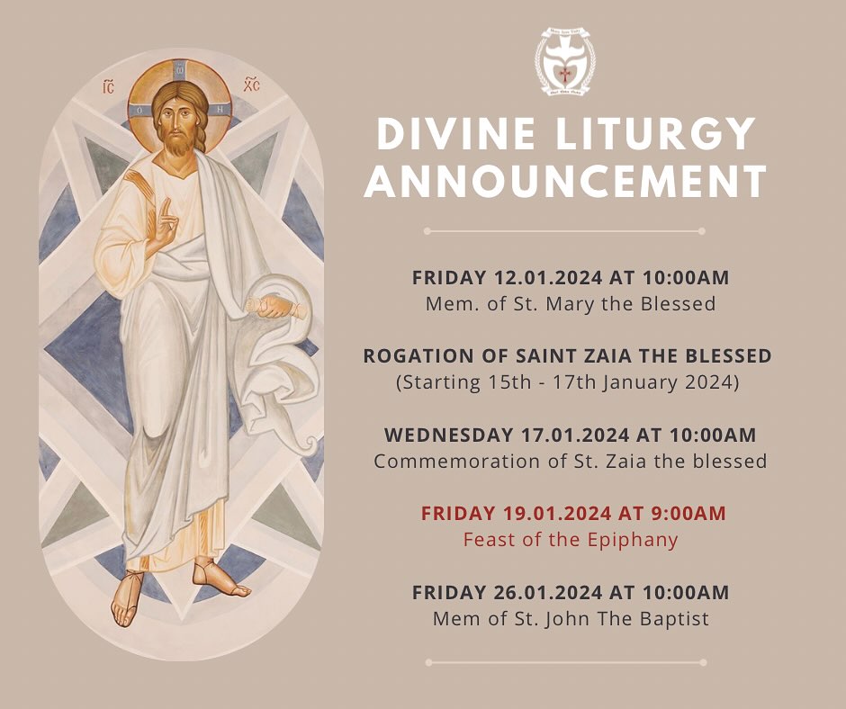 Read more about the article January Divine Liturgy Services